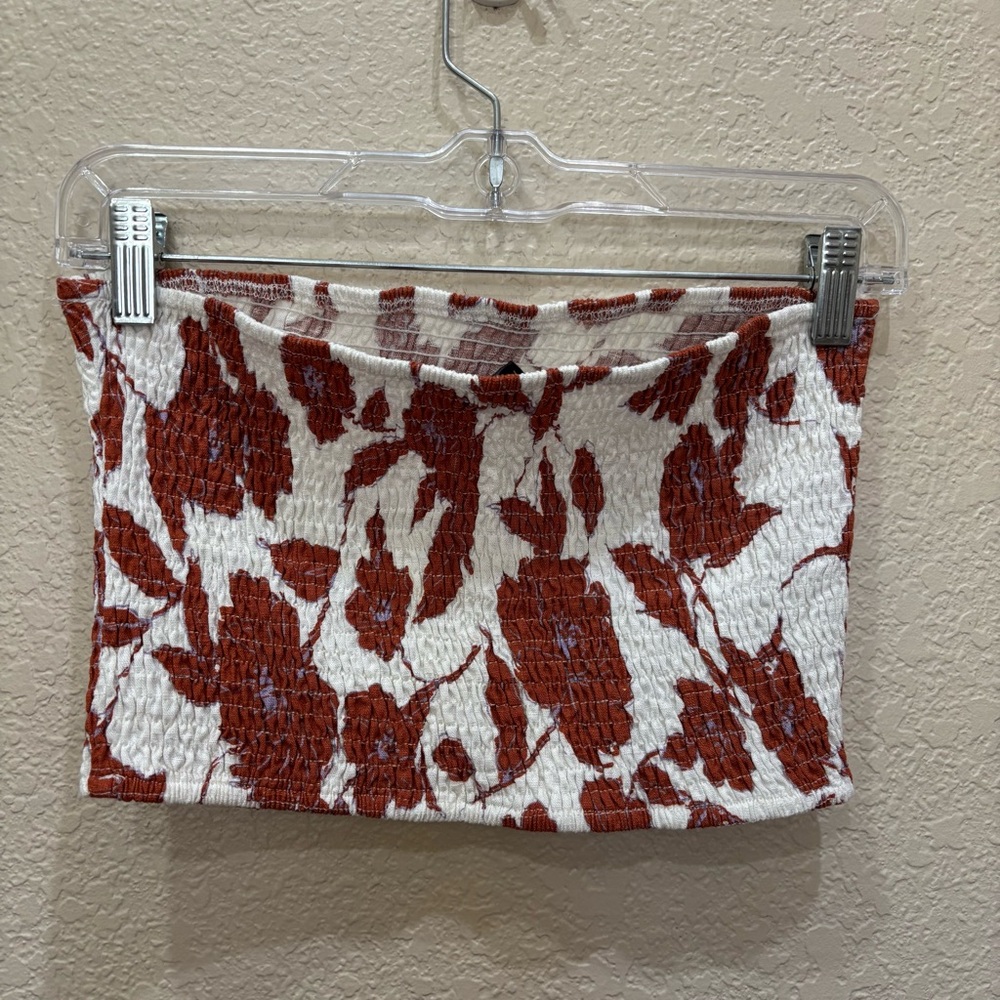 NEW Maverick The Collection Smocked Floral Print Tube Top Size Small Boho Beach - Picture 3 of 6